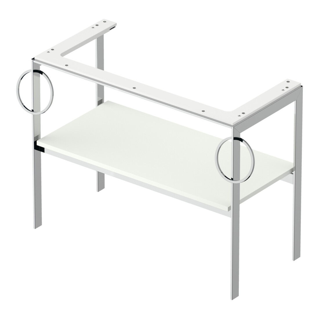 Duravit Waschtisch-Konsole White Tulip 98,4x45cm, w m, Me, 2 HTH, bodensteh.