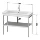 Duravit Waschtisch-Konsole White Tulip 98,4x45cm, we s-matt, Met., bodenstehend-4