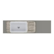 Duravit Waschtisch-Konsolen-Set Qatego 100x41x90cm, m Kons, gr. Travertin pol.-2