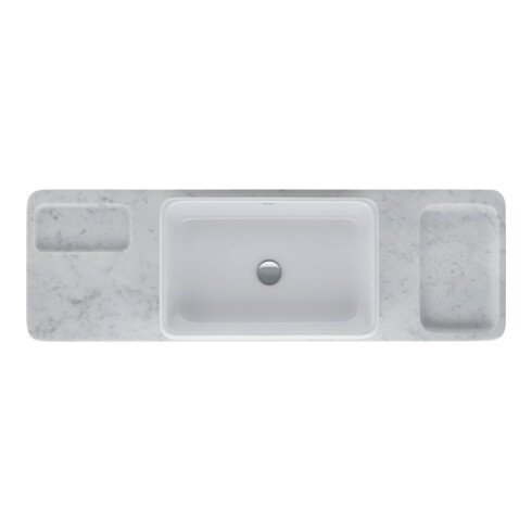 Duravit Waschtisch-Konsolen-Set Qatego 140x45x90cm, m K, K, Marm Struk. pol.
