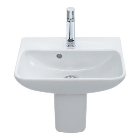 Duravit Waschtisch Me by Starck 45x32cm, m HL, ÜL, Hahnlochbank, weiß