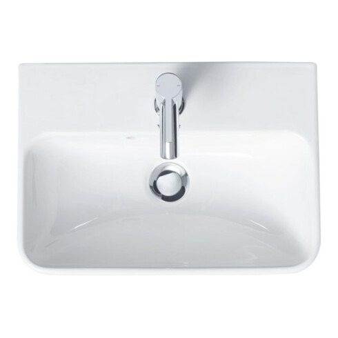 Duravit Waschtisch Me by Starck 45x32cm, m HL, ÜL, Hahnlochbank, weiß