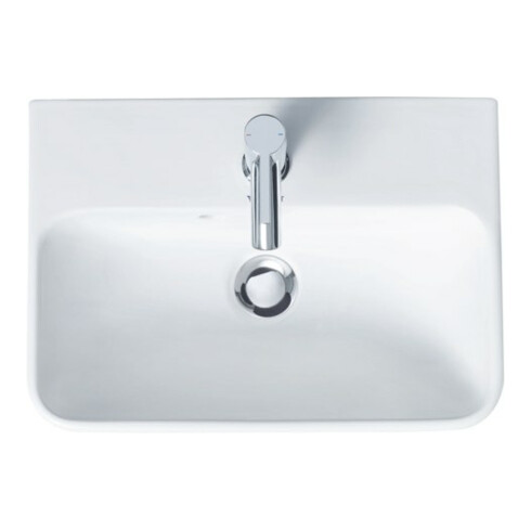Duravit Waschtisch Me by Starck 60x46 cm, blanc mat, avec trop-plein, trou robinet, bonde HLB
