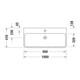 Duravit Waschtisch Qatego 100x47cm, we hgl, m Hahnl., ÜL, Hahnloch
