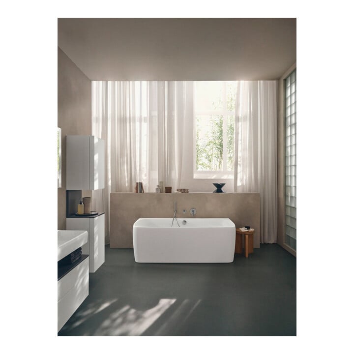 Duravit Waschtisch Qatego 100x47cm, we hgl, m Hahnl., ÜL, Hahnloch