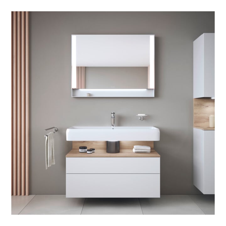 Duravit Waschtisch Qatego 100x47cm, we hgl, m Hahnl., ÜL, Hahnloch