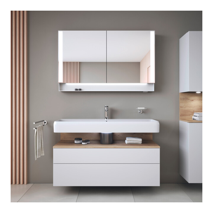 Duravit Waschtisch Qatego 120x47cm, m Hahnl., ÜL, Hahnloch, we hgl