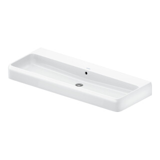 Duravit Waschtisch Qatego 120x47cm, o HL, m ÜL, Hahnloch, we hgl