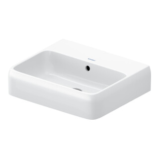 Duravit Waschtisch Qatego 50x42cm, w g, o. Hahnl., m ÜL, Hahnloch
