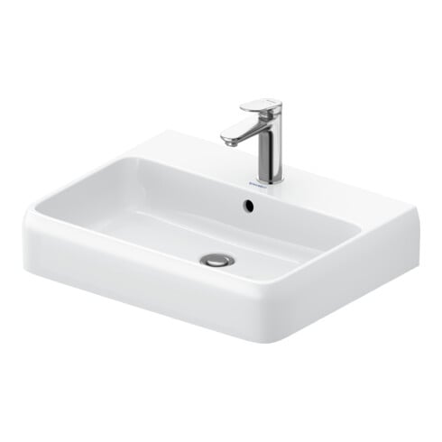 Duravit Waschtisch Qatego 60x47cm, we hgl, m Hahnl., ÜL, Hahnloch