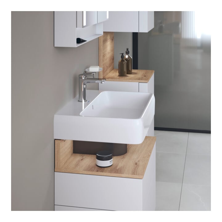 Duravit Waschtisch Qatego 60x47cm, we hgl, m Hahnl., ÜL, Hahnloch
