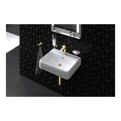 Duravit Waschtisch Qatego 60x47cm, we hgl, m Hahnl., ÜL, Hahnloch
