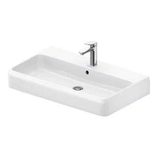 Duravit Waschtisch Qatego 80x47cm, we hgl, m Hahnl., ÜL, Hahnloch
