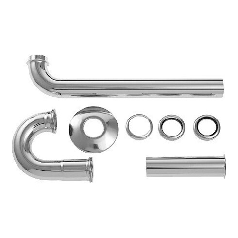 Duravit Waschtisch-Röhrensiphon Starck 1 1 1/4", Ablaufrohr 300mm, chrom