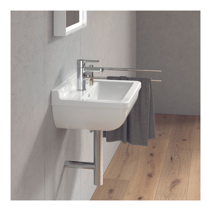 Duravit Waschtisch Starck 3 50x36cm, we, m HL, ÜL, Hahnlochbank