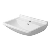 Duravit Waschtisch Starck 3 65x48,5cm, we WG, m HL, ÜL, Hahnlochbank
