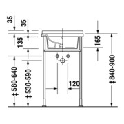 Duravit Waschtisch STARCK 3 mit Überlauf, Hahnlochbank, 480 x 465 mm, 1 Hahnloch weiß-4