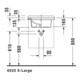 Duravit Waschtisch STARCK 3 mit Überlauf, Hahnlochbank, 480 x 465 mm, 1 Hahnloch weiß
