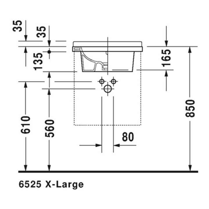Duravit Waschtisch STARCK 3 mit Überlauf, Hahnlochbank, 480 x 465 mm, 1 Hahnloch weiß