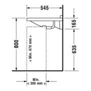 Duravit Waschtisch Starck 3 Vital 60x54,5cm, we, m HL, ÜL, HLB, barrieref.-5