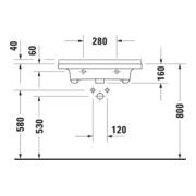 Duravit Waschtisch Starck 3 Vital 70x54,5cm, we, m HL, ÜL, HLB, barrieref.-4