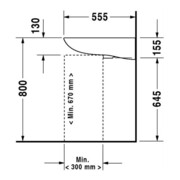 Duravit Waschtisch VITAL MED D-CODE ohne Überlauf, mit Hahnlochbank, 600 x 550 mm, ohne Hahnloch weiß-4