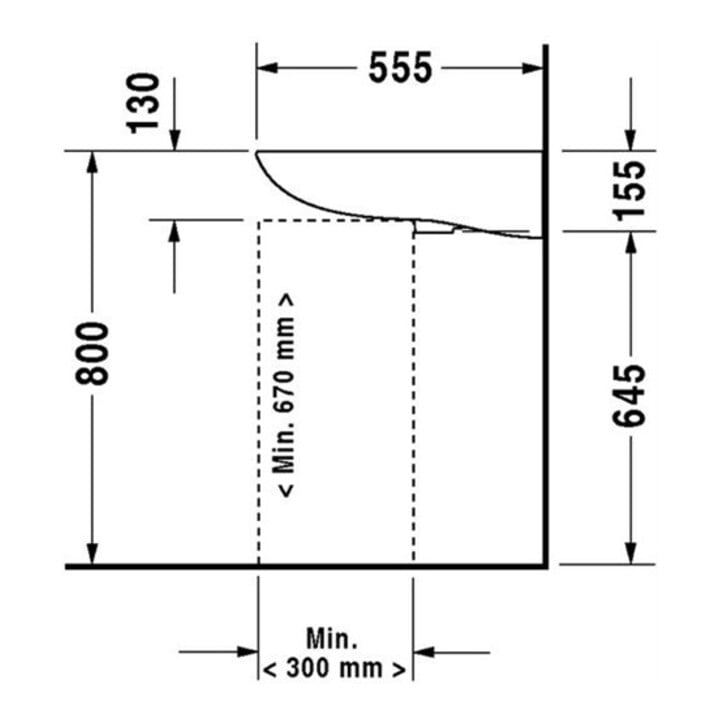 Duravit Waschtisch VITAL MED D-CODE ohne Überlauf, mit Hahnlochbank, 600 x 550 mm, ohne Hahnloch weiß