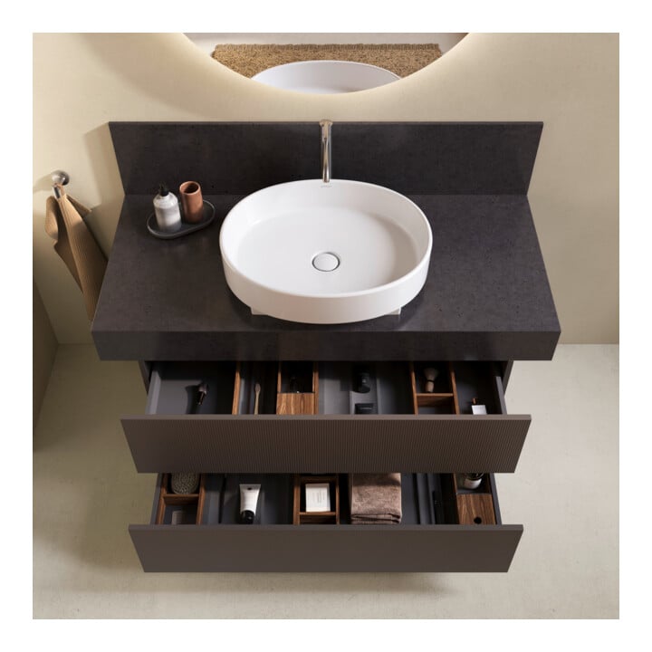 Duravit Waschtischunterschrank Balcoon 100x57x52,2cm, braun strukt., 2 SchKa.