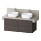 Duravit Waschtischunterschrank Balcoon 120x57x52,2cm, braun strukt., 4 SchKa.-1