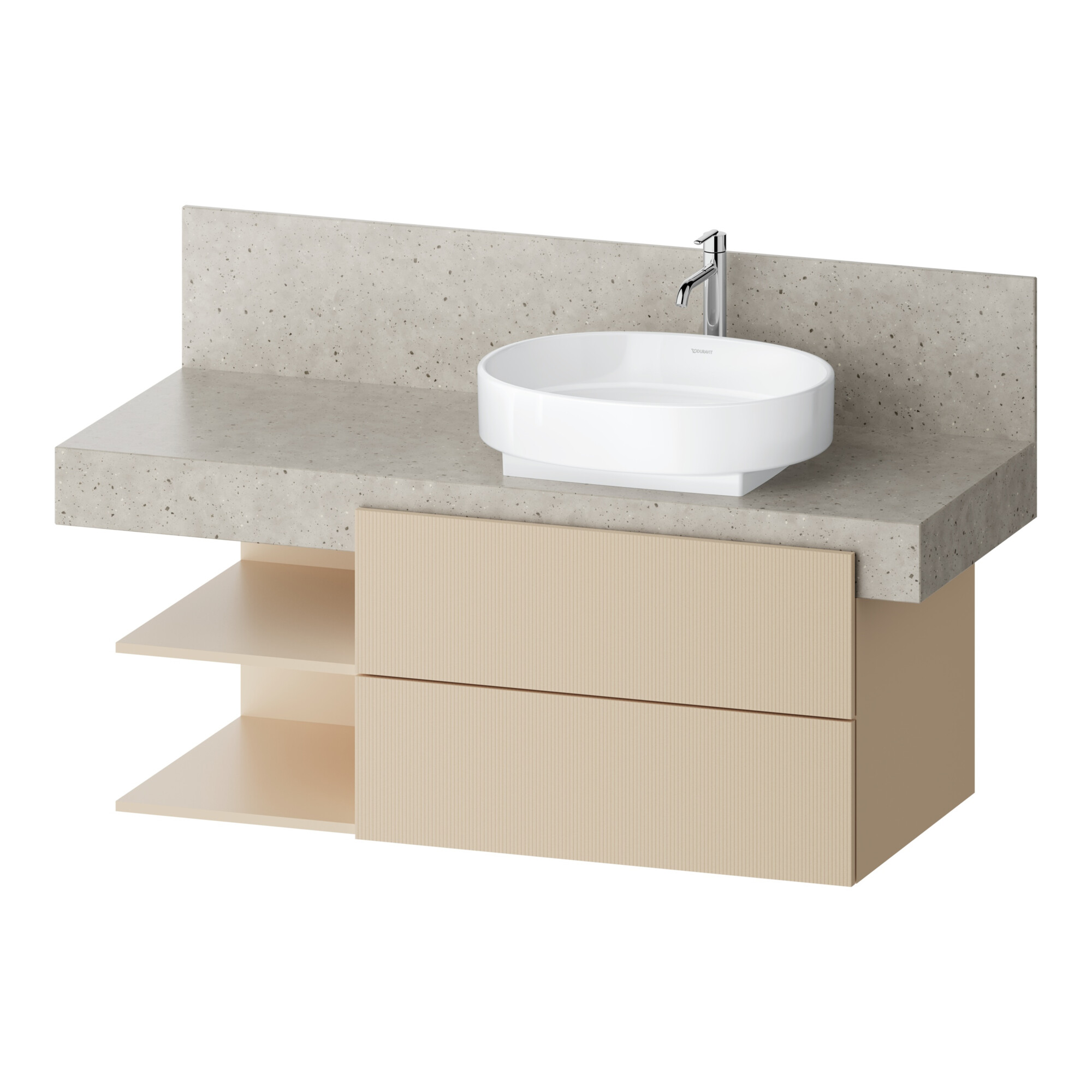 Duravit Waschtischunterschrank Balcoon 120x57x52,2cm, s.b str, 2 SBK, Beck. re