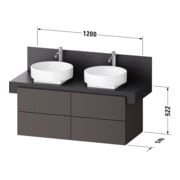 Duravit Waschtischunterschrank Balcoon 120x57x52,2cm, s.beige strukt., 4 SchKa.-3