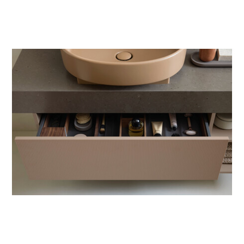 Duravit Waschtischunterschrank Balcoon 120x57x52,2cm, u str, 2 SchKa., Beck. li