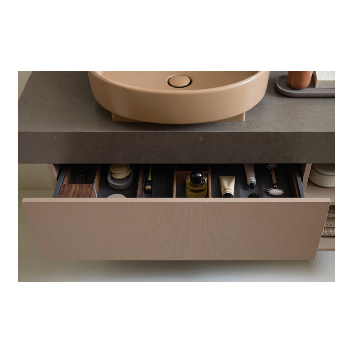 Duravit Waschtischunterschrank Balcoon 120x57x52,2cm, u str, 2 SchKa., Beck. li
