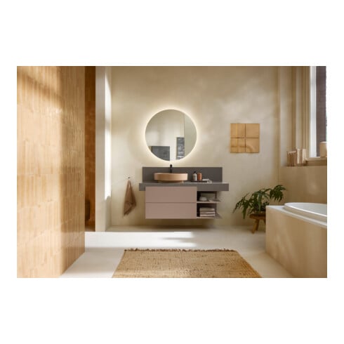 Duravit Waschtischunterschrank Balcoon 120x57x52,2cm, u str, 2 SchKa., Beck. li