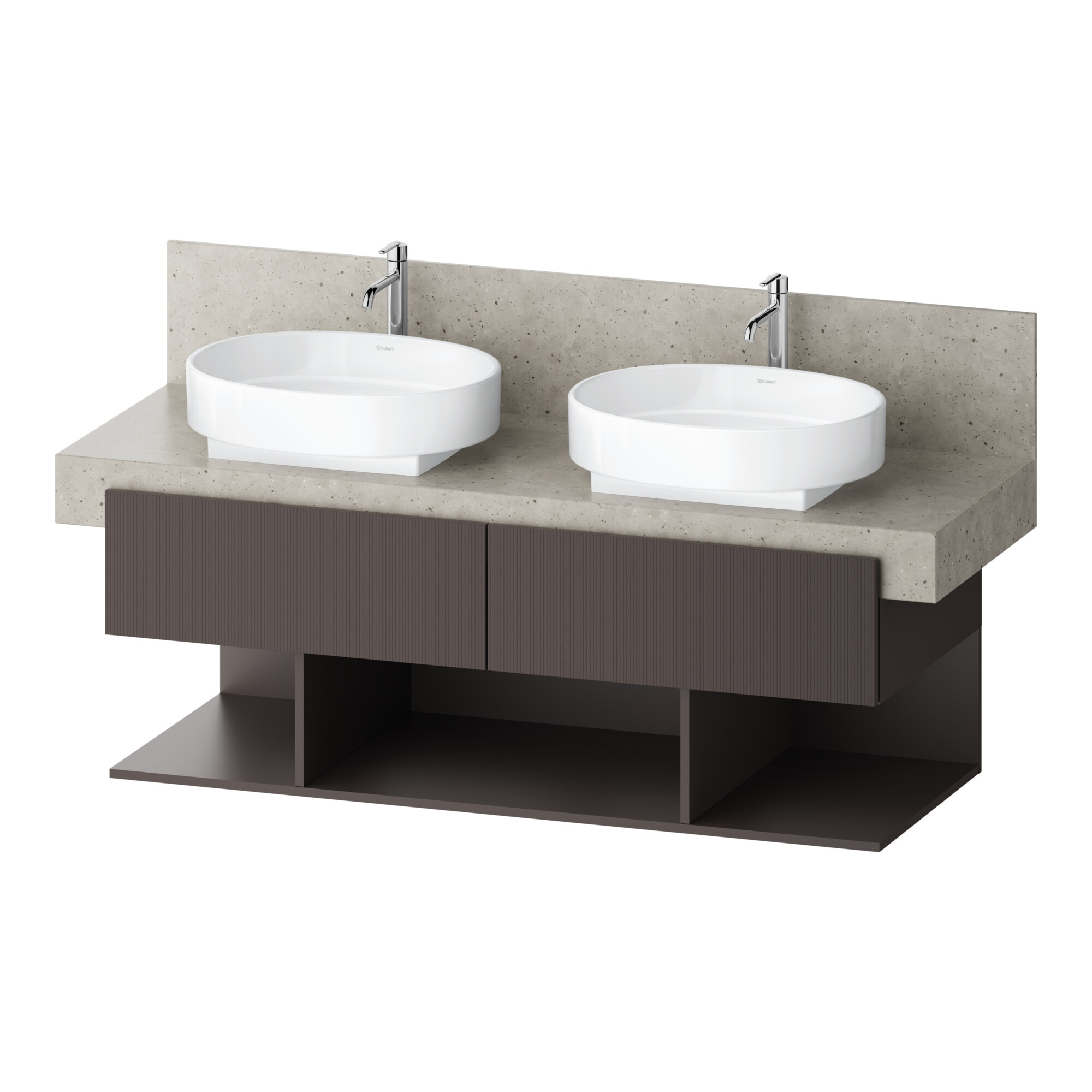 Duravit Waschtischunterschrank Balcoon 140x57x52,2cm, br str, 2 SBK, 3 off Fä
