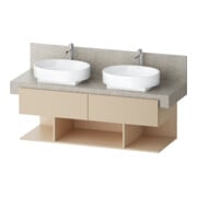Duravit Waschtischunterschrank Balcoon 140x57x52,2cm, s.b str, 2 SBK, 3 off Fä