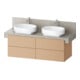 Duravit Waschtischunterschrank Balcoon 140x57x52,2cm, Terra strukt., 4 SchKa.-1