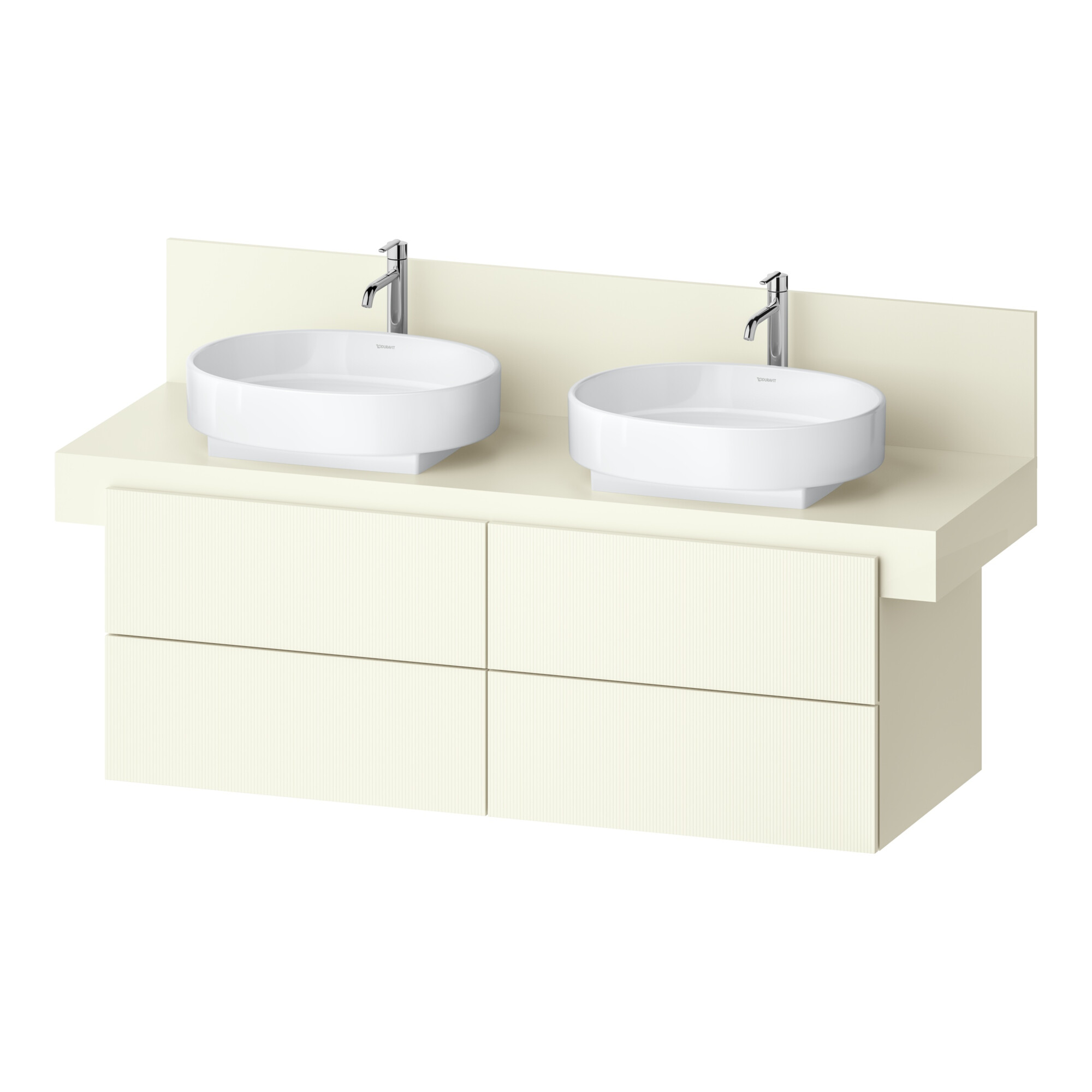Duravit Waschtischunterschrank Balcoon 140x57x53,4cm, Elfenb. strukt., 4 SchKa.