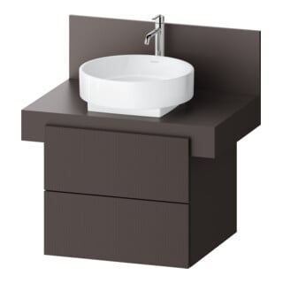 Duravit Waschtischunterschrank Balcoon 60x57x53,4cm, braun strukt., 2 SchKa.