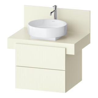 Duravit Waschtischunterschrank Balcoon 60x57x53,4cm, Elfenb. strukt., 2 SchKa.
