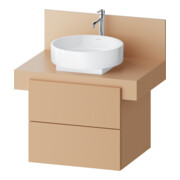 Duravit Waschtischunterschrank Balcoon 60x57x53,4cm, Terra strukt., 2 SchKa.
