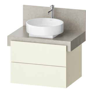 Duravit Waschtischunterschrank Balcoon 70x57x52,2cm, Elfenb. strukt., 2 SchKa.