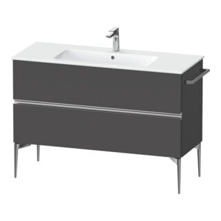 Duravit Waschtischunterschrank boden Sivida 121x59,1x47,7cm, 2 Schub., gra m, G chr