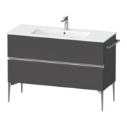 Duravit Waschtischunterschrank boden Sivida 121x59,1x47,7cm, 2 Schub., gra m, G chr