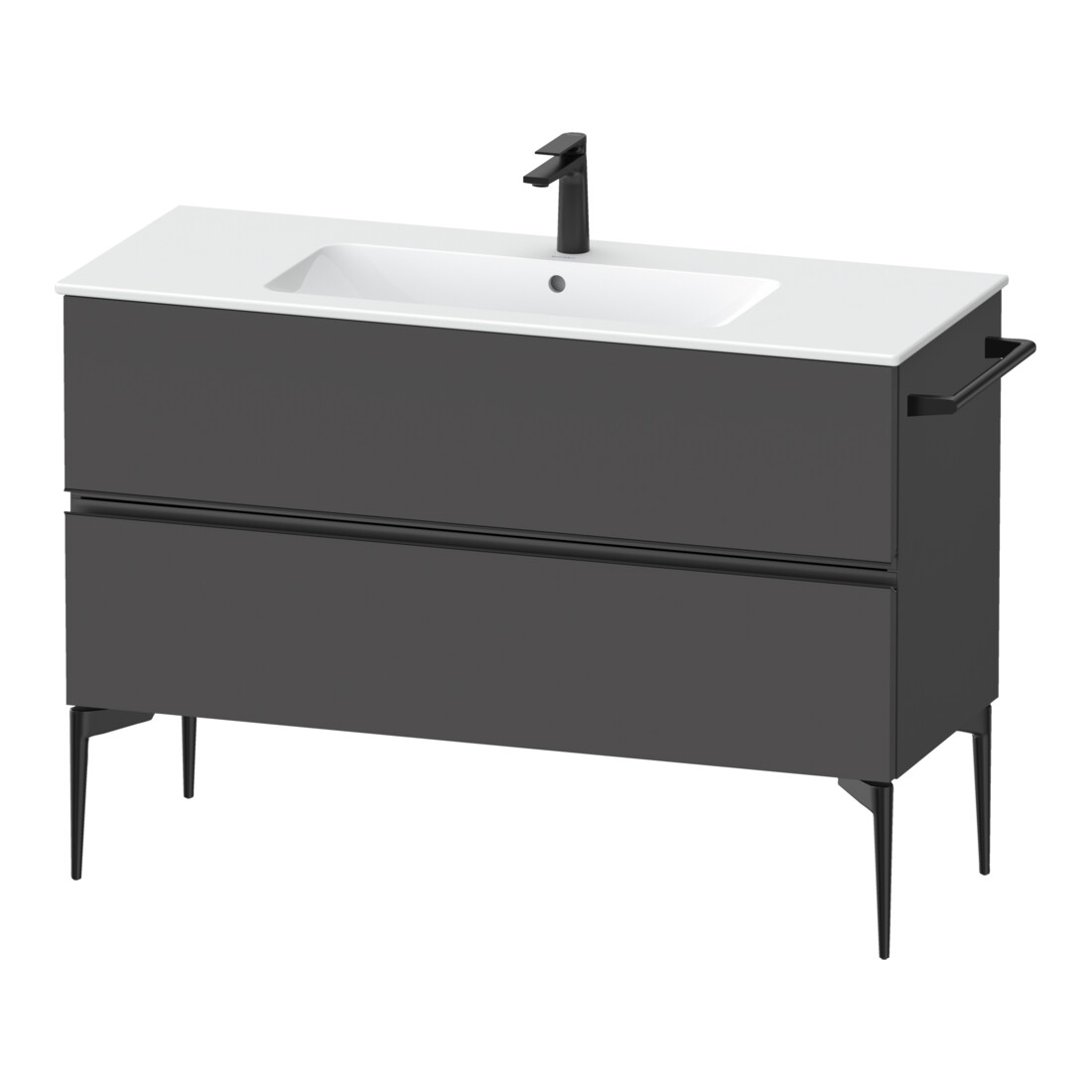 Duravit Waschtischunterschrank boden Sivida 121x59,1x47,7cm, 2 Schub., gra m, Gr. sw