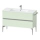 Duravit Waschtischunterschrank boden Sivida 121x59,1x47,7cm, 2 Schub., grün m, G chr-1