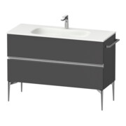 Duravit Waschtischunterschrank boden Sivida 121x59,2x47,7cm, 2 SBK, gra ma, Gr. chr