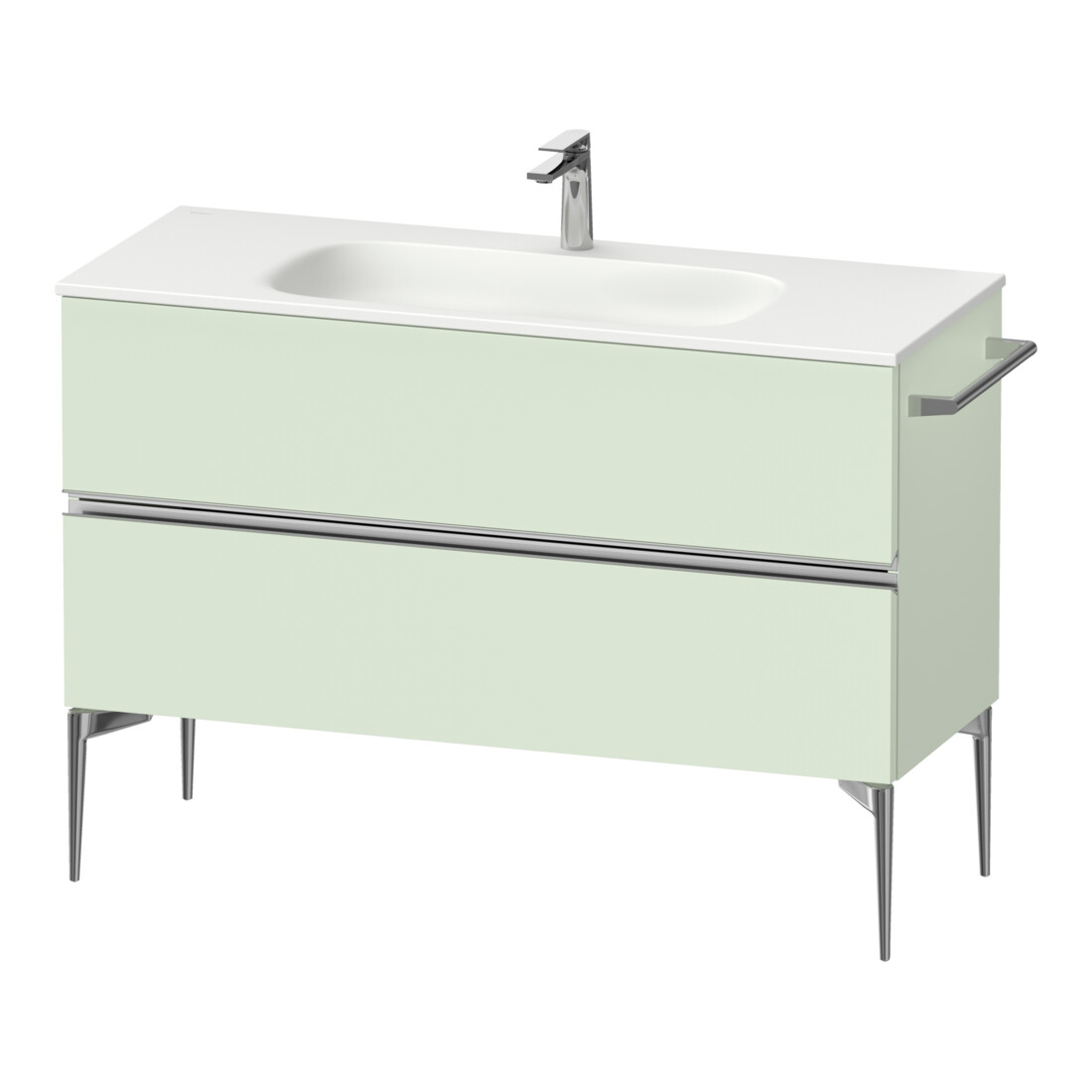 Duravit Waschtischunterschrank boden Sivida 121x59,2x47,7cm, 2 SBK, grün ma, Gr. chr