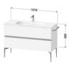 Duravit Waschtischunterschrank boden Sivida 121x59,2x47,7cm, 2 SBK, we. hgl, Gr. chr