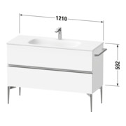 Duravit Waschtischunterschrank boden Sivida 121x59,2x47,7cm, 2 SBK, we. hgl, Gr. chr-4